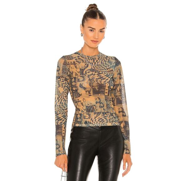 MIAOU Long Sleeve Tee Top- Xs Wanted - Picture 1 of 4